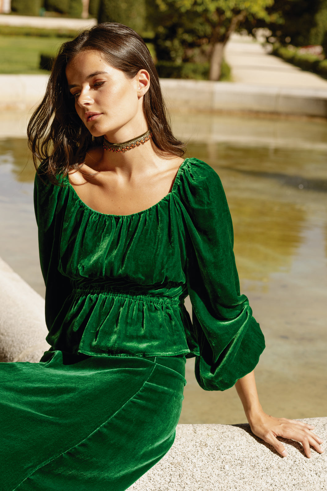 Blusa Caléndula verde